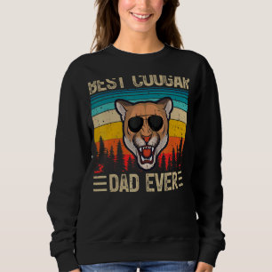 Sweatshirt Mens Cougar Vintage Meilleur Cougar Papa Jamais Pè
