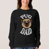 Sweatshirt Mens Cute Pug Daid   (Devant)