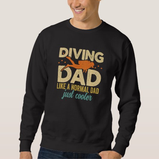 Sweatshirt Mens Diving Dad Scuba Diver Underwater Snorkeling  (Devant)