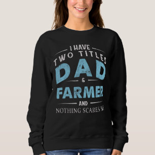 Sweatshirt Mens Effraie Deux Titres Papa Agriculteur Grand-pè