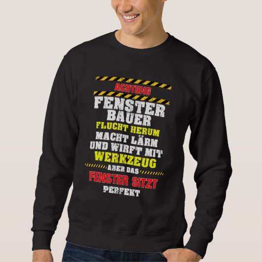 Sweatshirt Mens Fenêtre Builder Jette Avec Outil Et Échapper (Devant)