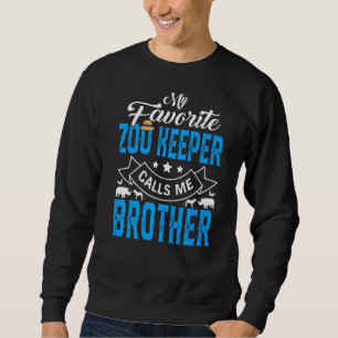 Sweatshirt Mens Fête des pères My Favori Zoo Keeper M'appelle
