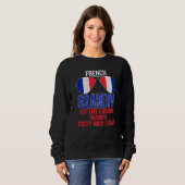 Sweatshirt Mens Français Grand-père France Drapeau Lunettes d (Devant entier)