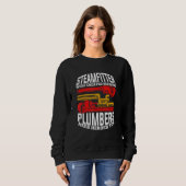 Sweatshirt Mens Funny Steamfitter Pipefitter (Devant entier)