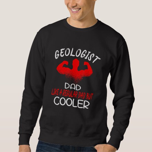 Sweatshirt Mens Géologue Cool Papa Géologie (Devant)