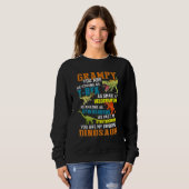 Sweatshirt Mens Grampysaurus T Rex Dinosaur Grampy Saurus (Devant entier)
