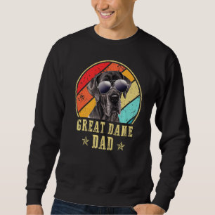 Sweatshirt Mens Great Dane Papa Drôle Drôle Chien Lunettes de