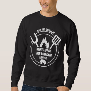 Sweatshirt Mens Grillmeister Bin Am Grillen Pas de conseils B
