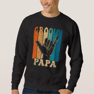 Sweatshirt Mens Groovy Papa 70s Aesthetic Nostalgia 1970's Re