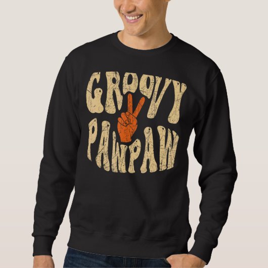 Sweatshirt Mens Groovy Pawpaw 70s Aesthetic Nostalgia 1970's  (Devant)