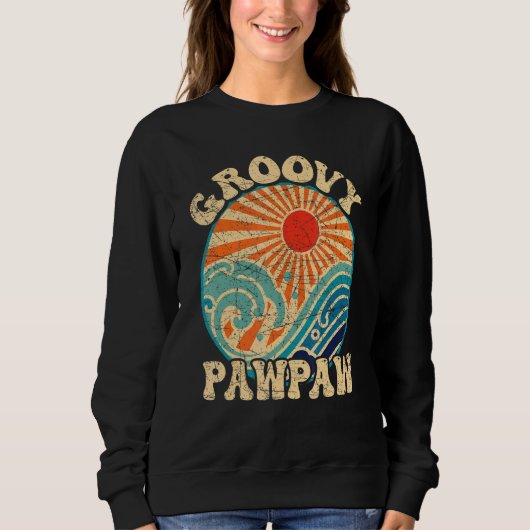 Sweatshirt Mens Groovy Pawpaw 70s Aesthetic Nostalgia 1970's  (Devant)