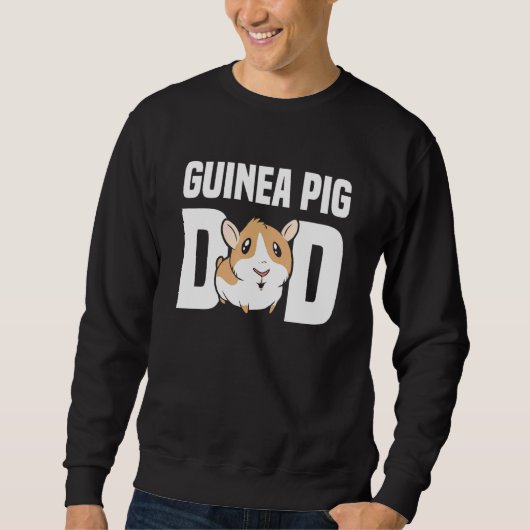 Sweatshirt Mens Guinée porc papa mignon Guinée papa papa papa (Devant)