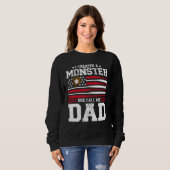 Sweatshirt Mens I Created A Monster She Calls Me Dad Softball (Devant entier)