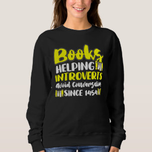 Sweatshirt Mens Introverceaux Livres Lecture Anti-Social Pers