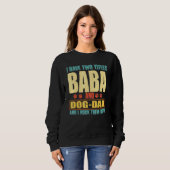 Sweatshirt Mens J'Ai Deux Titres Baba Et Chien-Papa Vinatge F (Devant entier)