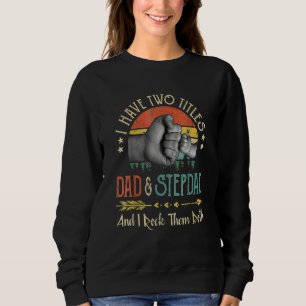 Sweatshirt Mens J'Ai Deux Titres Papa Et J'Ai Deux Titres D