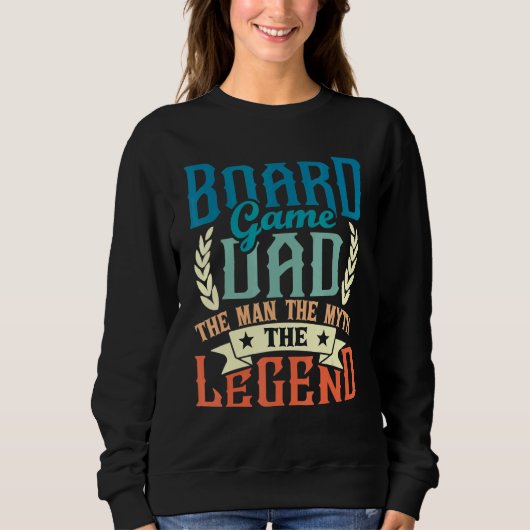 Sweatshirt Mens Jeu de société Papa La Légende - Tabletop Jeu (Devant)