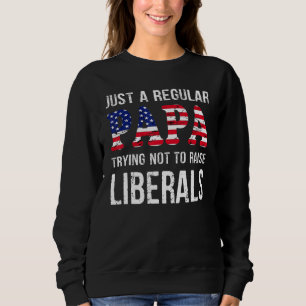 Sweatshirt Mens Juste Un Papa Régulier Essayant De Ne Pas Éle