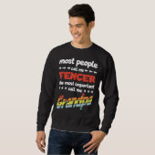 Sweatshirt Mens La plupart des gens me traitent Fencer plus i (Devant entier)