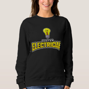 Sweatshirt Mens Lineman Light Bulb Electricity Master Electri