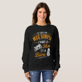 Sweatshirt Mens Mec Simple Love Motorcycle Bière Biker (Devant entier)