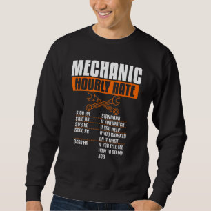 Sweatshirt Mens mécanicien à tarif horaire Avion mécanicien