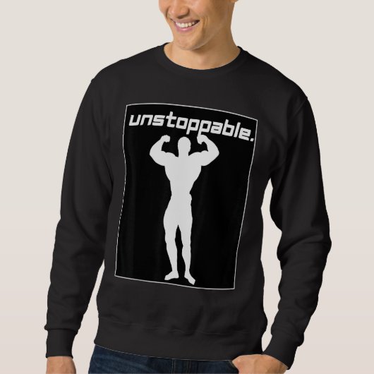 Sweatshirt Mens Mens Weightlifting Graphic Workout Gym Unstop (Devant)