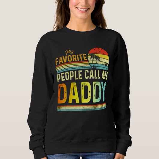 Sweatshirt Mens Mes Favoris Appelez-Moi Papa Papa Papa Père 2 (Devant)