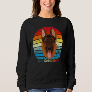 Sweatshirt Mens mignon Meilleur Chien Boxe Papa Jamais Rétro