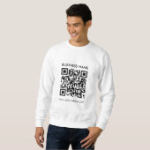Sweatshirt Mens Modern Elegant Modèle QR Code code à barres (Devant entier)