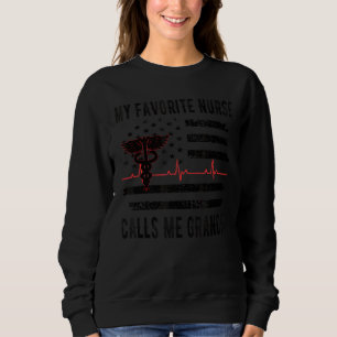 Sweatshirt Mens Mon Infirmière Favorite M'Appelle Grand-Père