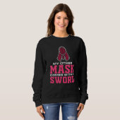 Sweatshirt Mens Mon Masque Vient Avec Une Clôture D'Épée Conc (Devant entier)