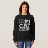 Sweatshirt Mens Numéro 1 Chat Papa Meilleur Chat Papa (Devant entier)