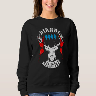 Sweatshirt Mens Oktoberfest Stag Bavarois Drapeau Motif Dirnd