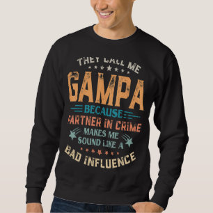 Sweatshirt Mens On M'Appelle Gampa Parce Que Partenaire De Cr