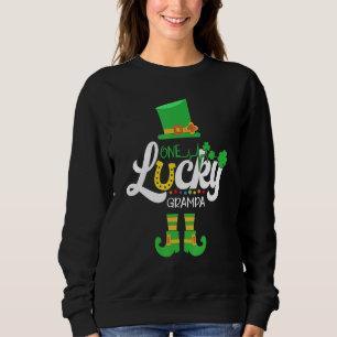 Sweatshirt Mens One Lucky Grampa Family St patrick de jumelag