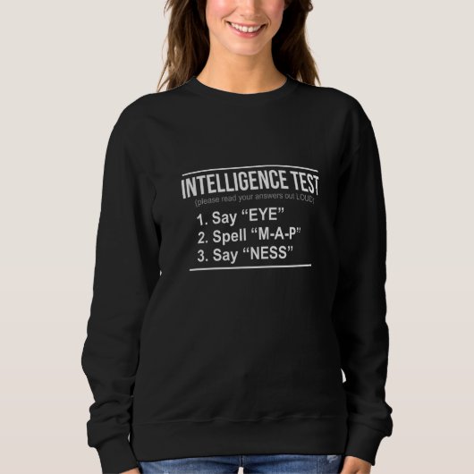 Sweatshirt Mens Papa Blague Intelligence Test Dire Oeil M A P (Devant)