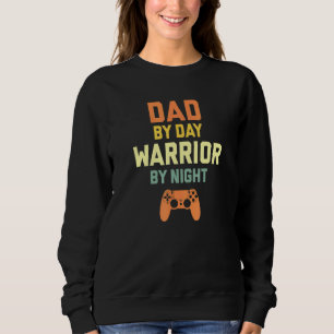 Sweatshirt Mens Papa By Day Warrier By Night Gamer Papa