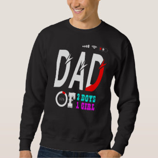 Sweatshirt Mens Papa De 2 Garçons 1 Fille Père Ou Grand-Père 