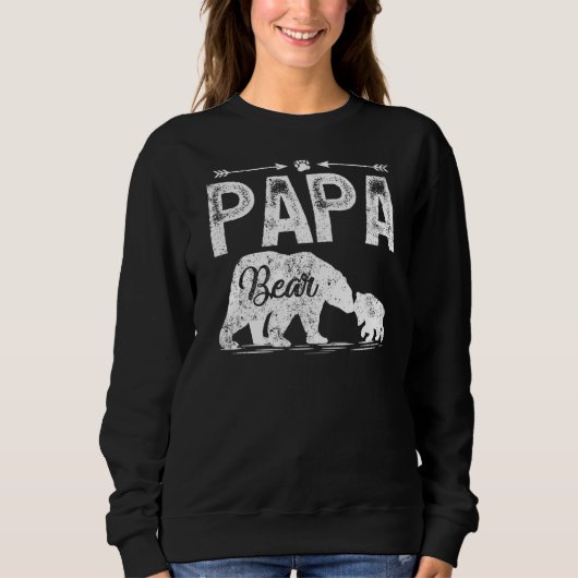 Sweatshirt Mens Papa Ours Animal Correspondance Papa Ours Pèr (Devant)