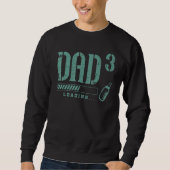 Sweatshirt Mens papa to be triplets 3rd kid dad to the powe (Devant)