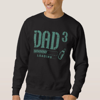 Sweatshirt Mens papa to be triplets 3rd kid dad to the powe