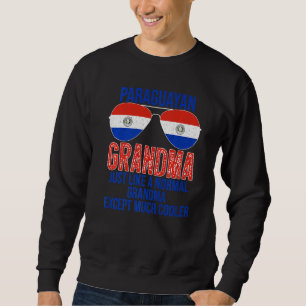 Sweatshirt Mens Paraguayan Grandma Paraguay Drapeau Lunettes