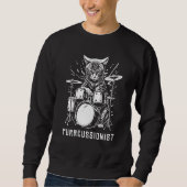 Sweatshirt Men's Percussion Drummer Drumming Drums cat item (Devant)