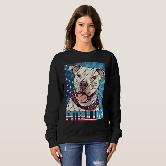 Sweatshirt Mens Pit bull pitbul Dad For Men (Devant entier)