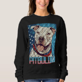 Sweatshirt Mens Pit bull pitbul Dad For Men (Devant)