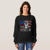 Sweatshirt Mens Pitbull Dad Mens  Proud American Pit Bull Dog (Devant entier)
