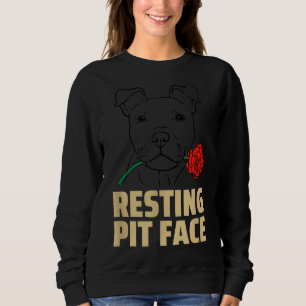 Sweatshirt Mens Pitbull Love I Love My Cute Pitbull Puppy Res