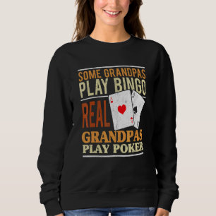 Sweatshirt Mens Poker Texas Holdem Real Grandpas jouer Poker