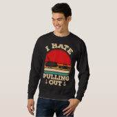 Sweatshirt Mens Pontooning I Hate Pulling Pontoon Capitaine B (Devant entier)